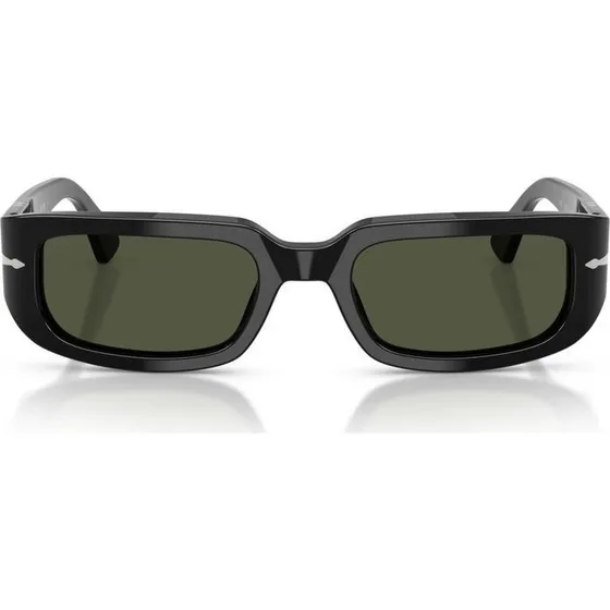 Persol PO 3385S Gafas de Sol Rectangulares Unisex Negro/Verde