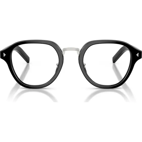 Prada PR C05V Gafas de Vista Redondas para Hombre en Acetato Negro
