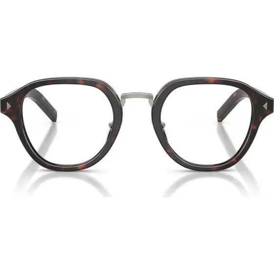 Prada PR C05V Gafas de Vista Hombre Redondas Acetato Habano