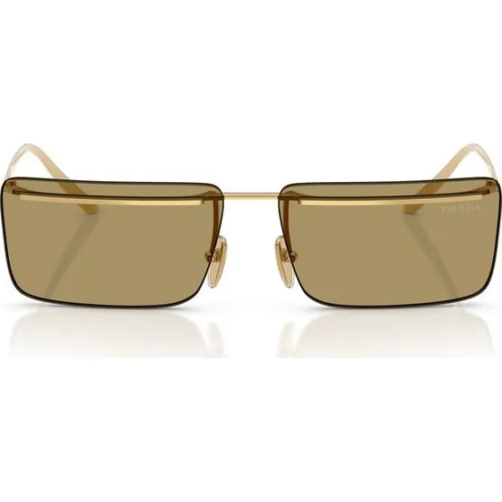 Prada PR C53S Gafas de Sol Rectangulares Oro y Verde para Hombre