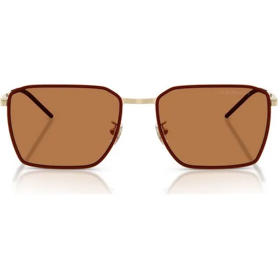 Emporio Armani EA 2172D Gafas de Sol Geométricas Oro y Marrón