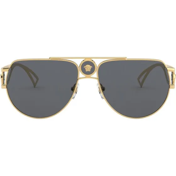 Versace Enamel Medusa VE 2225 Gafas de Sol Piloto Oro y Gris