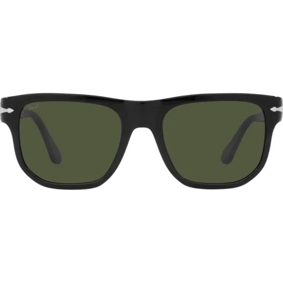 Persol PO 3306S Gafas de Sol Geométricas Unisex Negro Verde 55mm