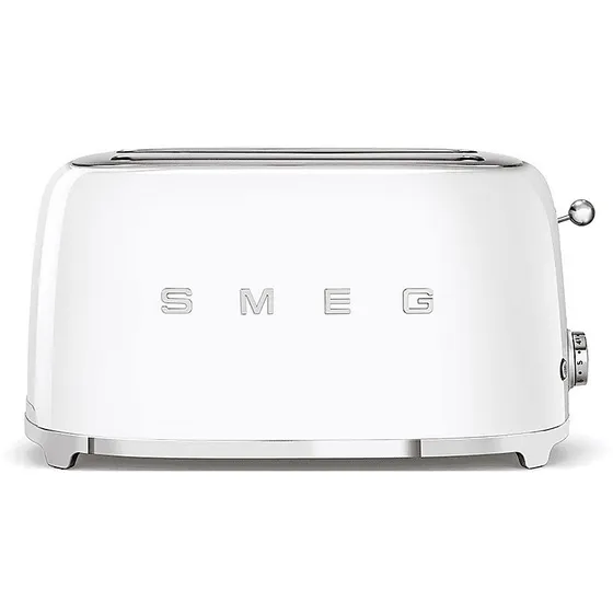 Tostadora Smeg TSF02WHEU Vintage 4 Rebanadas 1500W Blanco
