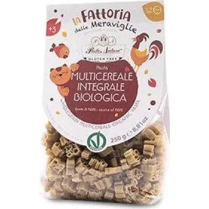 Pasta Natura Pasta de Cereales Integrales para Niños, Sin Gluten, 250g