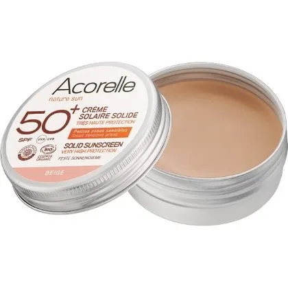 Acorelle Crema Solar Sólida Beige SPF50+ 20g
