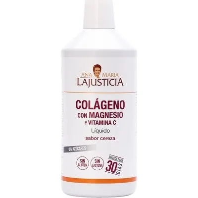 Ana Mara Lajusticia Colgeno con Magnesio y Vitamina C Sabor Cereza 1L