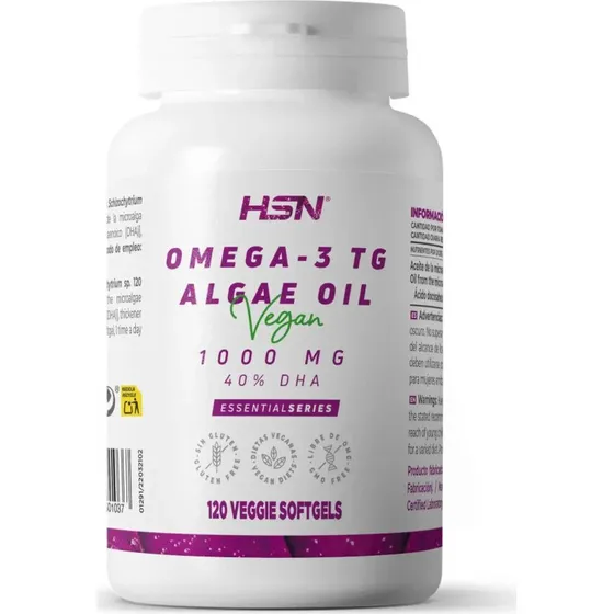 HSN Omega-3 Vegano Aceite de Algas 1000mg