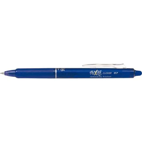 Pilot Frixion Clicker Bolígrafo Azul con Tinta Borrable
