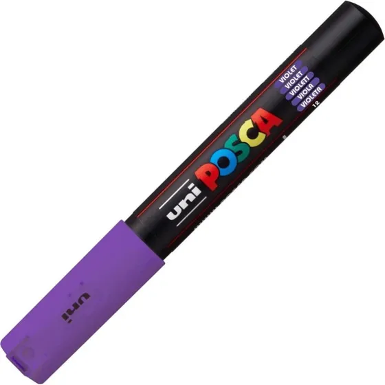 Posca PC-1MC Marcador al Agua Morado Punta Extra Fina 0,7-1 mm