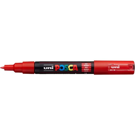 POSCA PC-1MC Rotulador Rojo Punta Cónica 0,7-1 mm