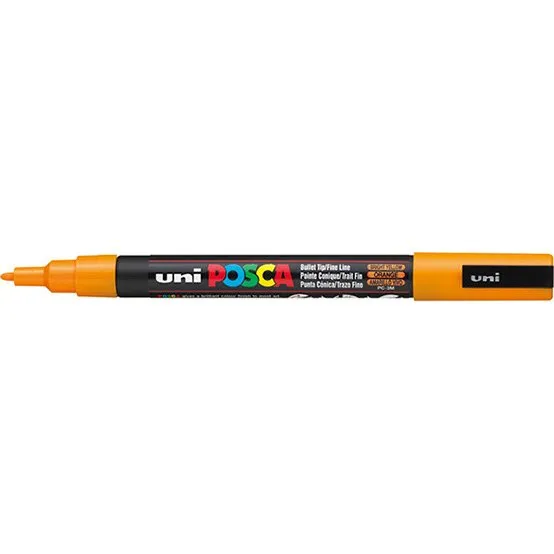 POSCA PC-3M Rotulador Naranja Brillante Punta Redonda 0,9-1,3 mm