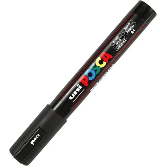 Posca PC-5M Marcador Acrílico Negro Punta Mediana