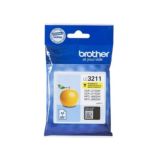 Brother LC-3211Y Cartucho de Tinta Amarillo Original - 200 Páginas