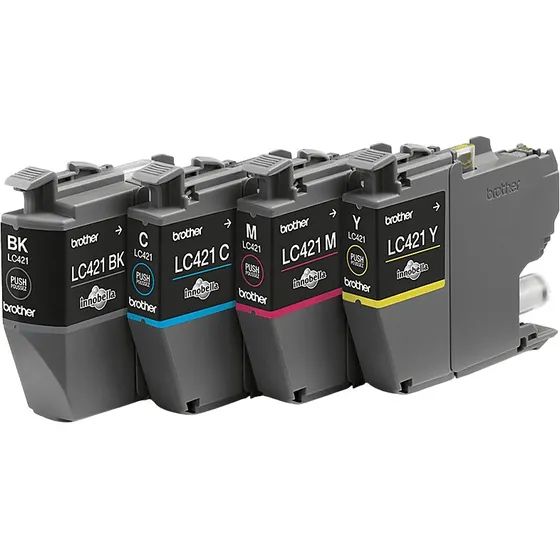 Brother LC421VAL Pack 4 Cartuchos de Tinta Originales (BK/C/M/Y)