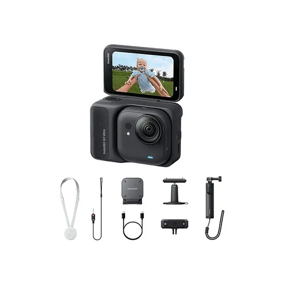 Insta360 GO Ultra Creator Bundle Cámara Deportiva 4K Negro