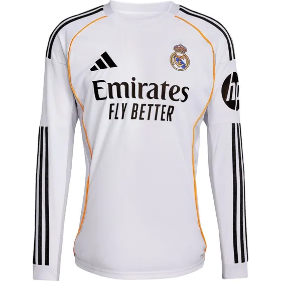 Adidas Camiseta Local Real Madrid 2025/26 - Blanco/Dorado/Negro