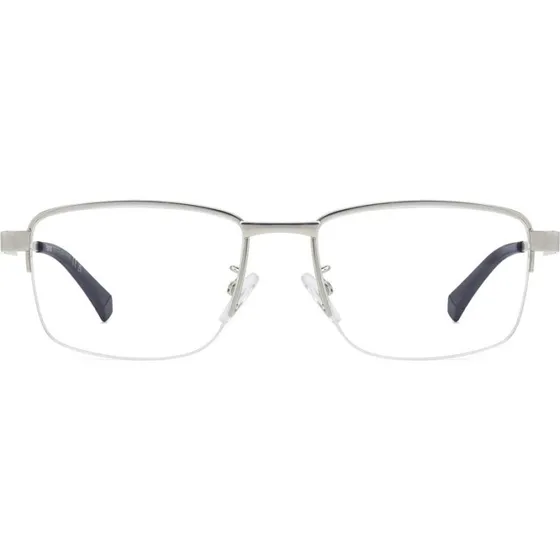 Polaroid PLD D571/G Gafas de Vista Rectangulares Plata para Hombre