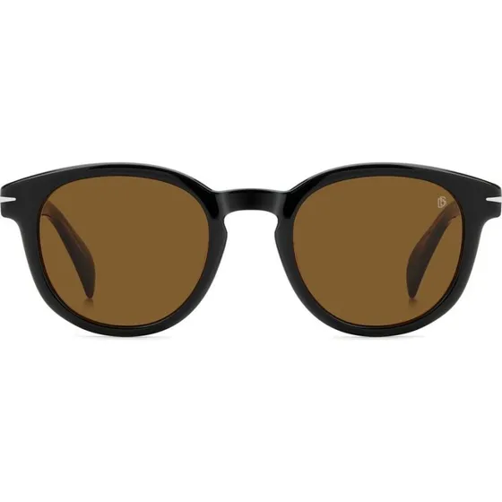 David Beckham DB 1198/S Gafas de Sol Pantos Negras con Lentes Marrones