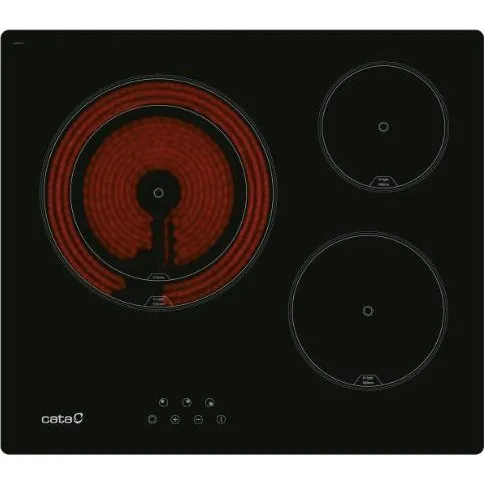 CATA TD 6003 BK Placa de Inducción Negra de 59 cm con 3 Zonas