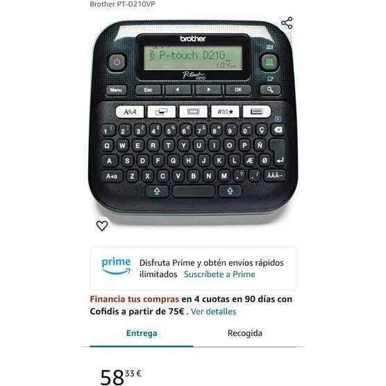 Brother PT-D210VP Rotuladora Electrnica