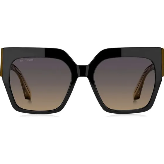 Etro 0122/S Gafas de Sol Oversize para Mujer - Negro y Amarillo
