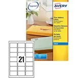 Avery J8560-25 Etiquetas Transparentes 63,5x38,1 mm