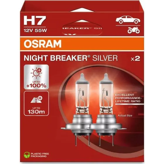 Osram H7 Night Breaker Silver Pack 2Uds