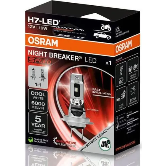 Osram H7 Night Breaker SPEED LED Homologada para Moto