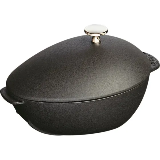 Staub Olla para Mejillones de Hierro Fundido 25 cm, Negro