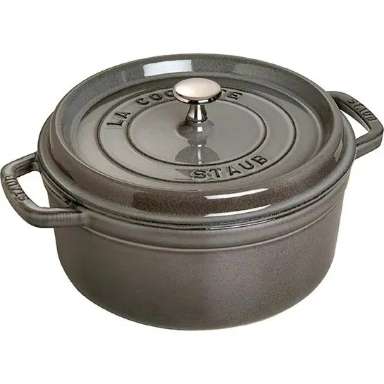 Staub La Cocotte Olla de Hierro Fundido 26 cm, Gris Grafito
