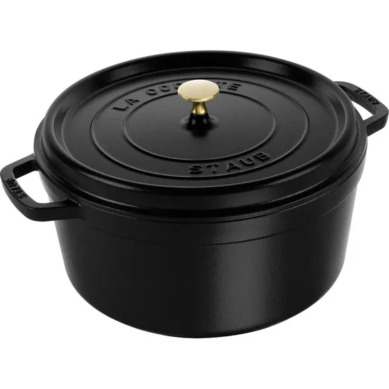 Staub La Cocotte Cacerola de Hierro Fundido 34 cm, Negro