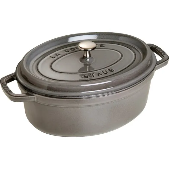 Staub La Cocotte Cacerola de Hierro Fundido Ovalada 8L Gris Grafito