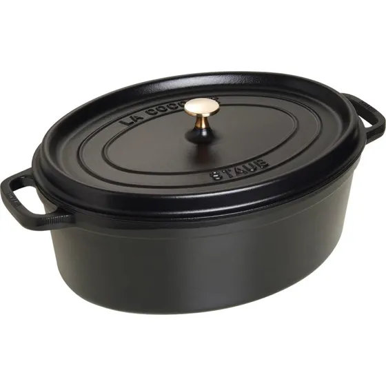Staub La Cocotte Cacerola de Hierro Fundido Ovalada 8L Negra