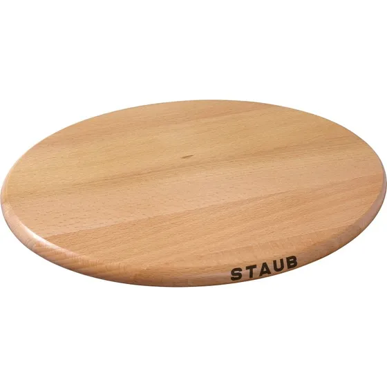 Staub Salvamanteles Magnético Ovalado de Haya, 29 cm, Marrón