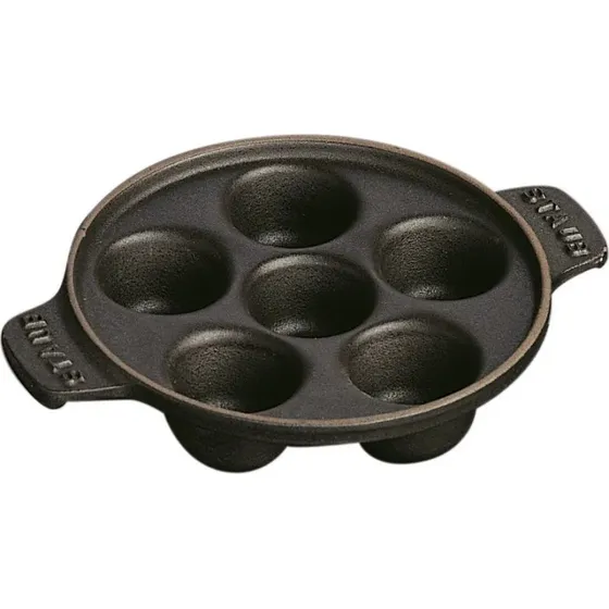 Staub Cazuela para Caracoles de Hierro Fundido 14 cm, Negro