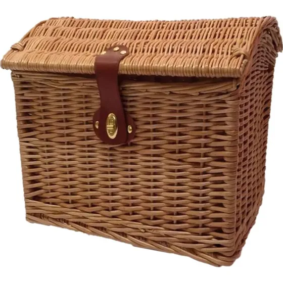 MV Tek Cesta Trasera de Mimbre con Tapa