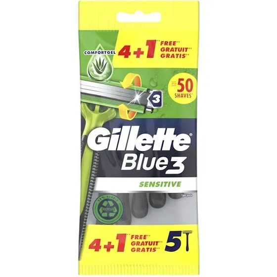 Gillette Blue 3 Sensitive 5 uds