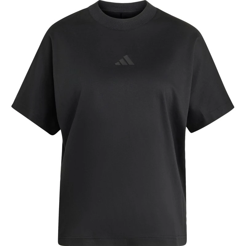 ADIDAS SPORTSWEAR Camiseta Soft Lux Negra - Corte Holgado