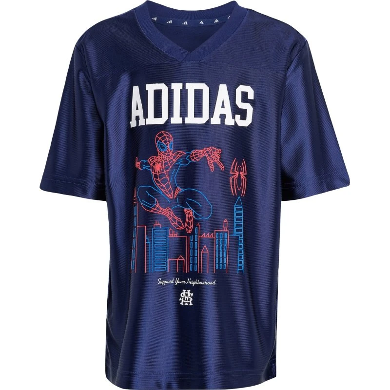 Adidas Marvel Spider-Man Camiseta Funcional para Niño - Azul
