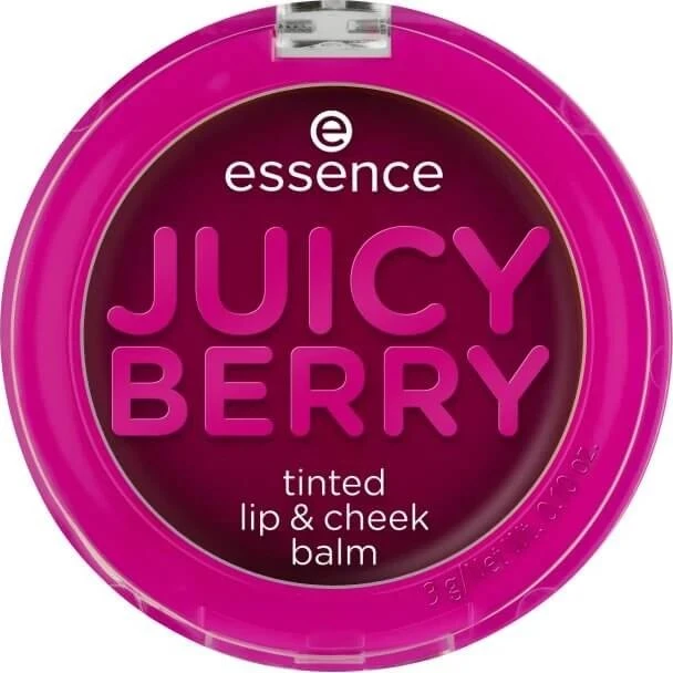 Essence Juicy Berry Bálsamo para Labios y Mejillas, Violeta, 3g