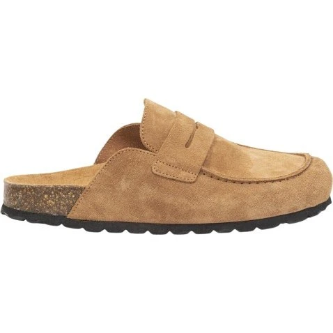 Keslem Zuecos de Piel Marrón Modelo 14240 para Hombre