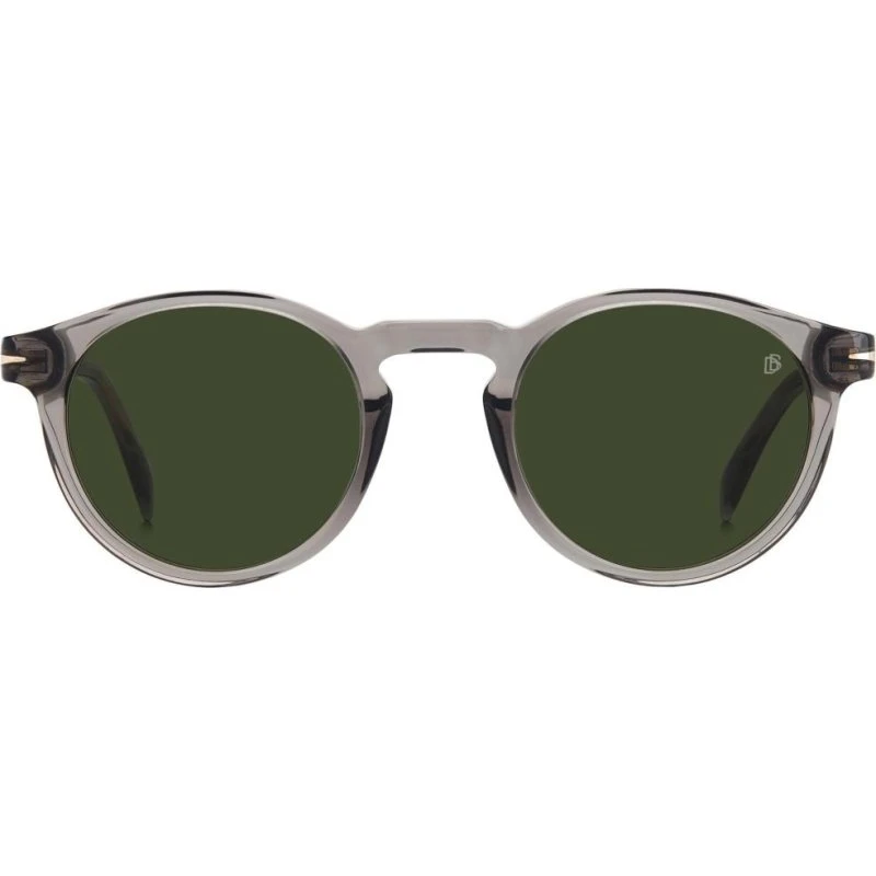 David Beckham DB 1036/S Gafas de Sol Redondas Gris con Lente Verde