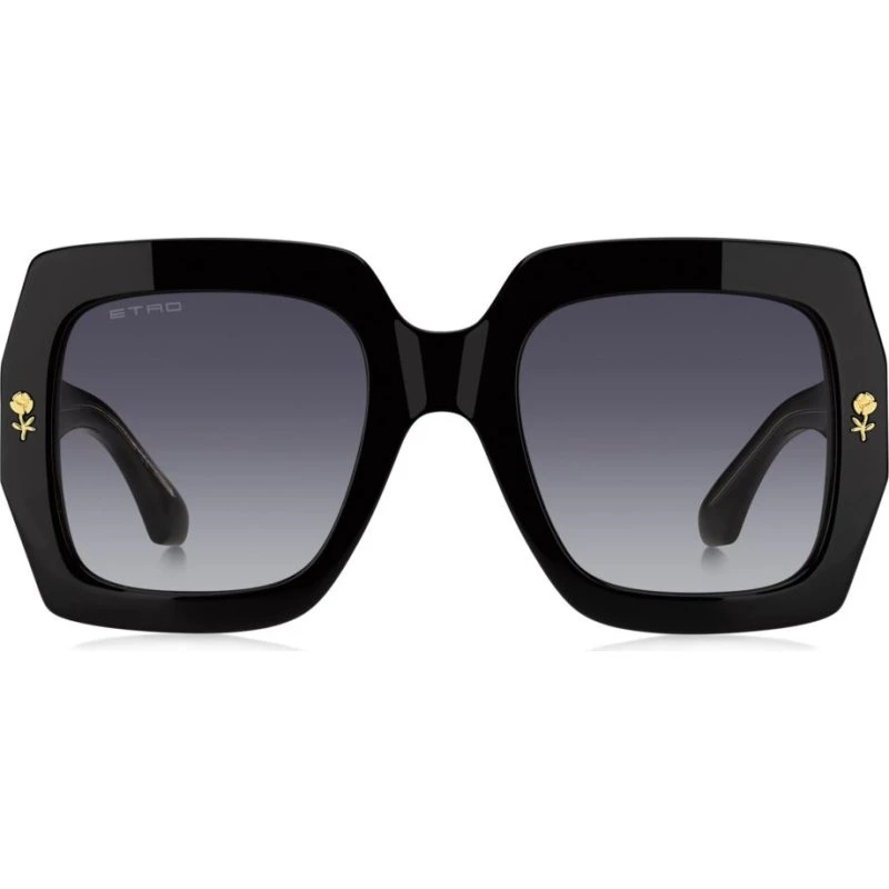 Etro 0011/S Gafas de Sol Oversize Negro y Gris para Mujer