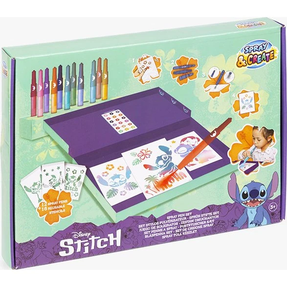 Canenco Set Aerógrafos Stitch con Plantillas