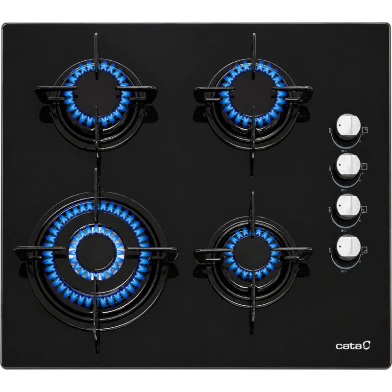 Cata CIB6031BK Placa de Gas Butano de 4 Fuegos, 59 cm, Negro