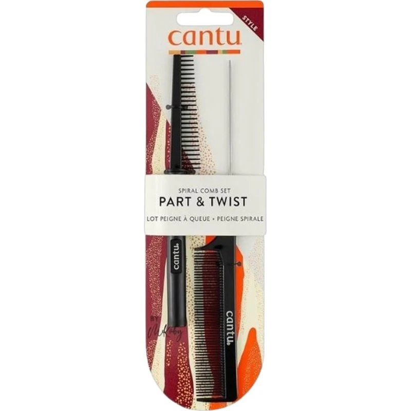 Cantu Style Part & Twist Comb Set - Juego de 2 Peines