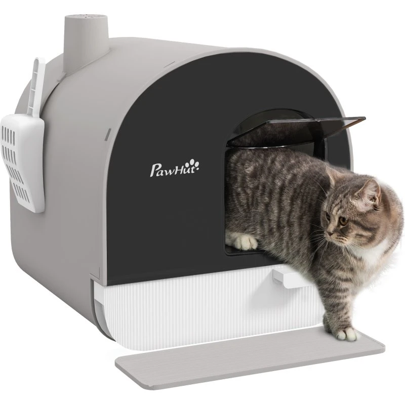 PawHut Arenero Cerrado 43x44x47 cm Blanco