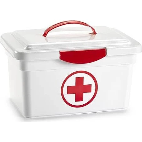 Plastic Forte Botiquín 8 L Blanco y Rojo con Asa