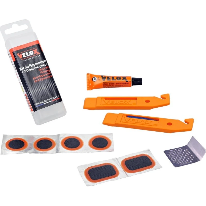 Velox Kit Reparación Neumáticos 11-Piezas Naranja